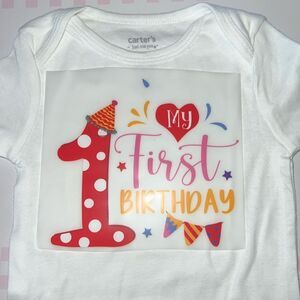 You pick size- made to order baby onesie my first Birthday